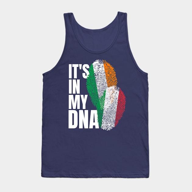 Italian And Irish DNA Mix Flag Heritage Gift Tank Top by Just Rep It!!